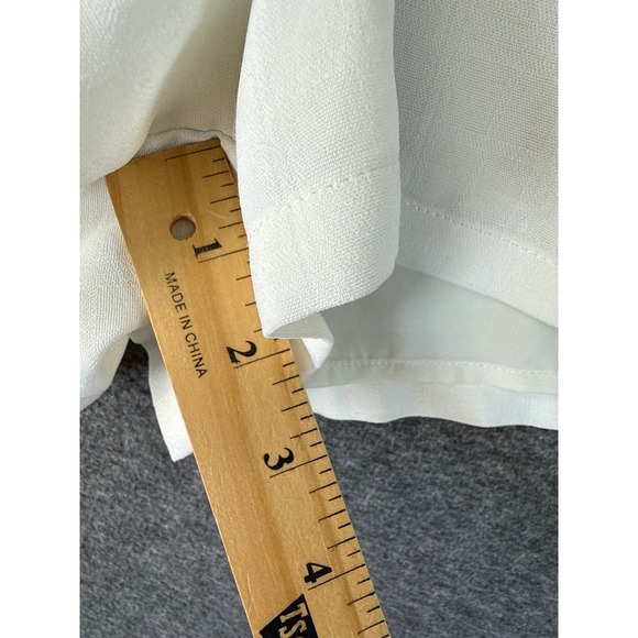 Seven Wonders Off White High Waisted Belted Shorts Lace Trim Pleated Size M US 6 - Picture 10 of 13